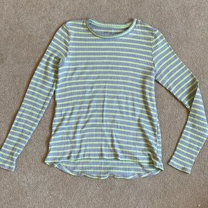 Long sleeved striped soft top. Very comfortable.